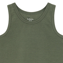BIRKHOLM 2-Pak Tanktops Oliven Grøn & Chokolade Brun